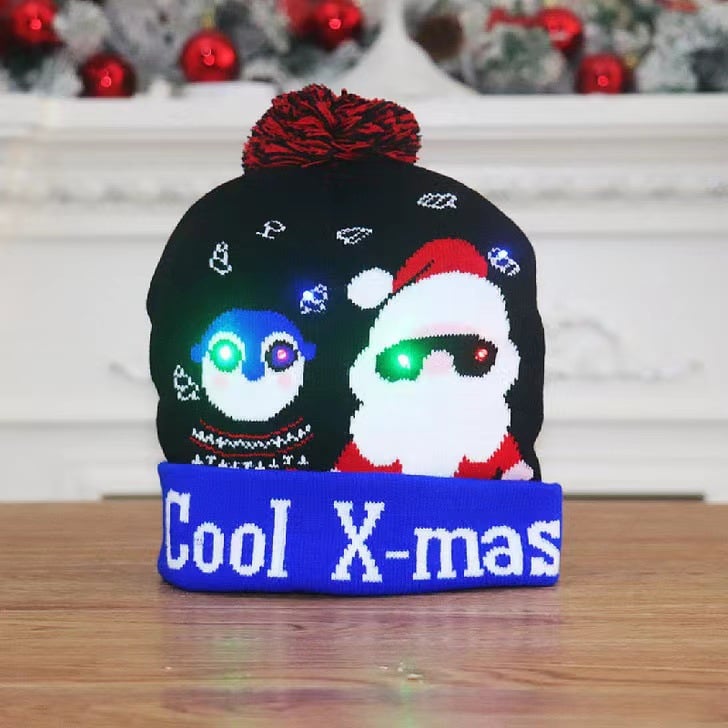 π₯- Christmas LED Light Knitted Beanies