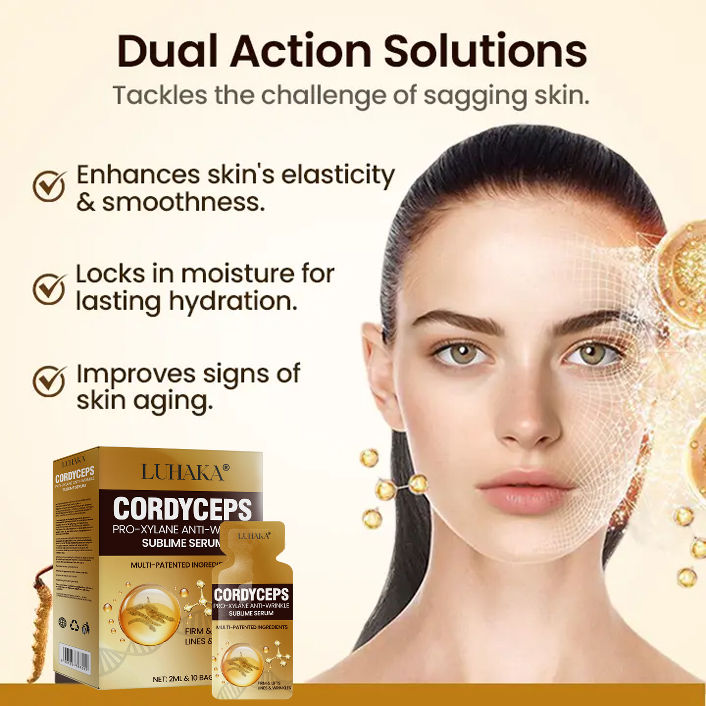 Luhaka® Cordyceps Pro-Xylane Anti-Wrinkle Sublime Serum 1