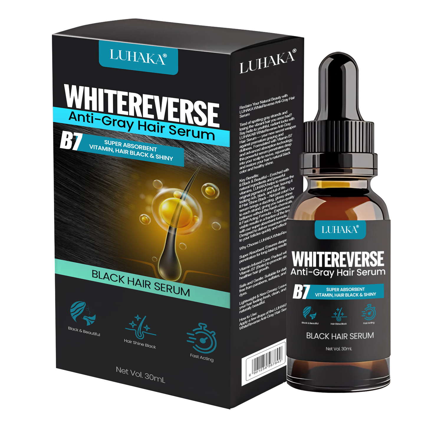Luhaka® WhiteReverse Anti-Gray Hair Serum 2