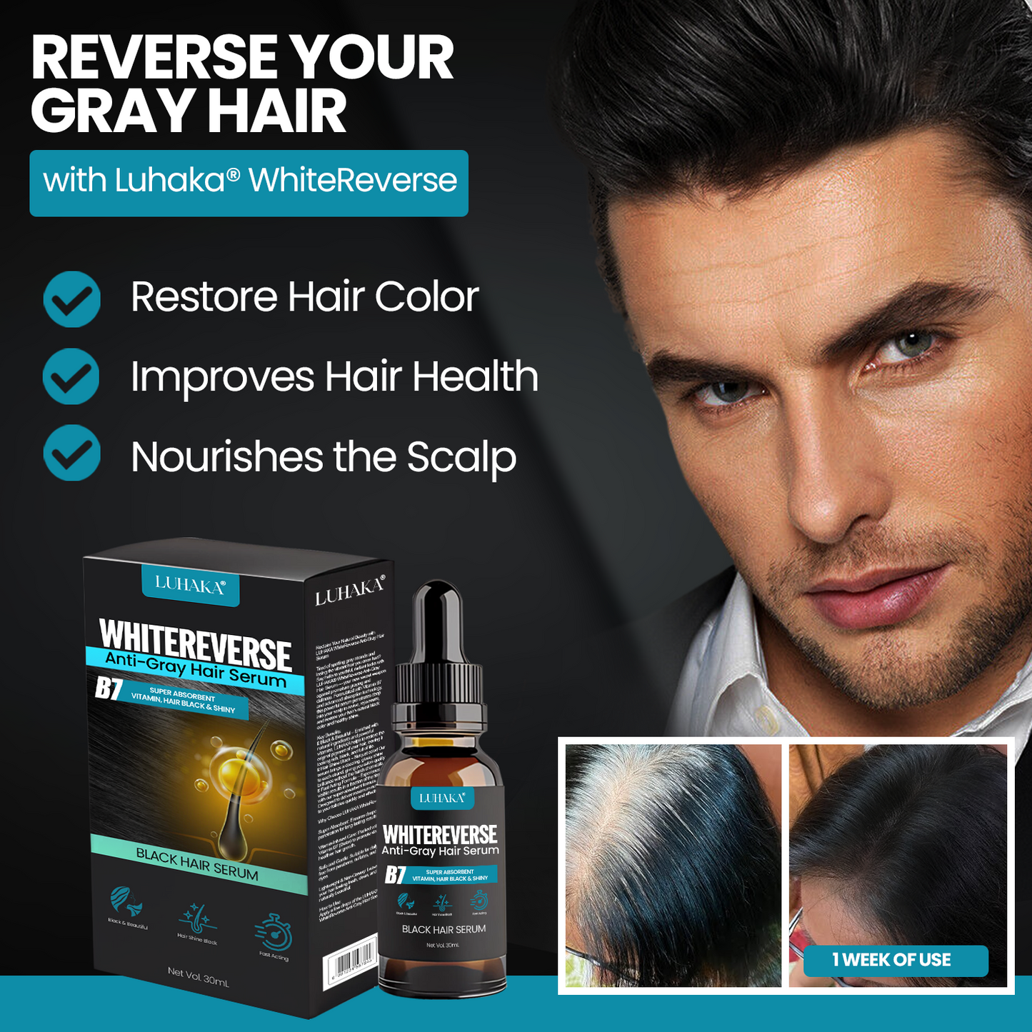 Luhaka® WhiteReverse Anti-Gray Hair Serum 2