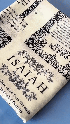 ✝️Handcrafted Christian Prayer Shawl: Protection Bible Verse Scarf. Yeshua Scripture Wrap🙏