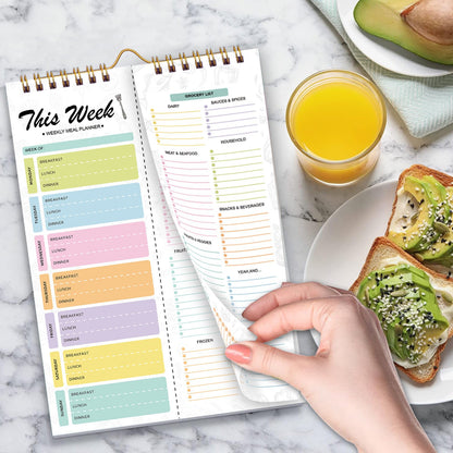 Handmade Bound Weekly Detachable Diet Plan Sheet
