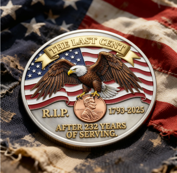 🏆Flash Sale 60% OFF - “The Last Cent – 232 Years of Service” Commemorative Coin 💰🦅