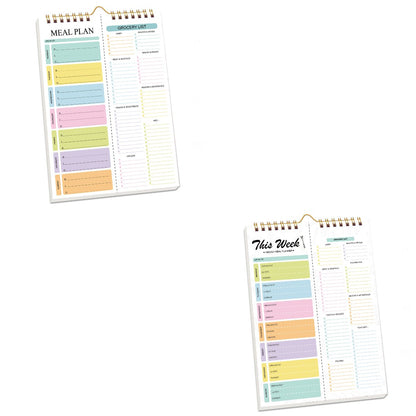Handmade Bound Weekly Detachable Diet Plan Sheet