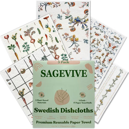 Swedish Dishcloths for Kitchen & Cleaning | 5 Pack