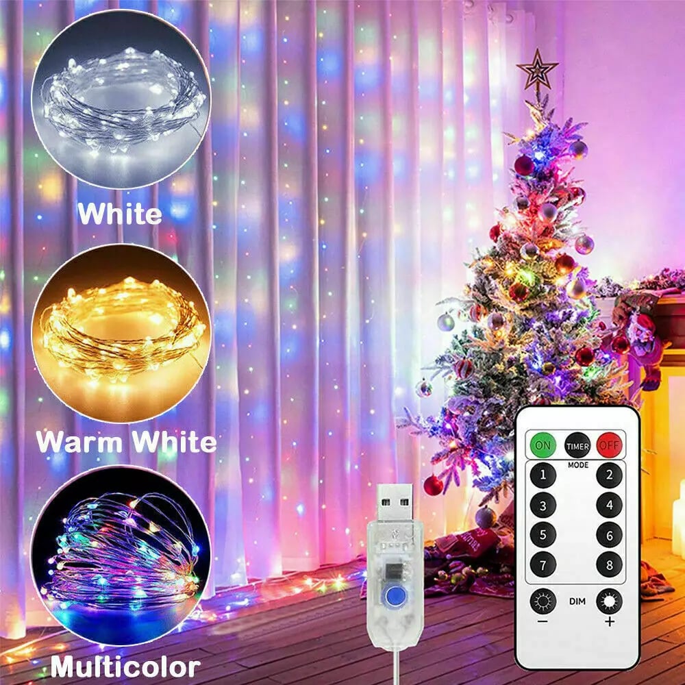 🎄Christmas Sale 49% OFF🔥LED Curtain Fairy Lights