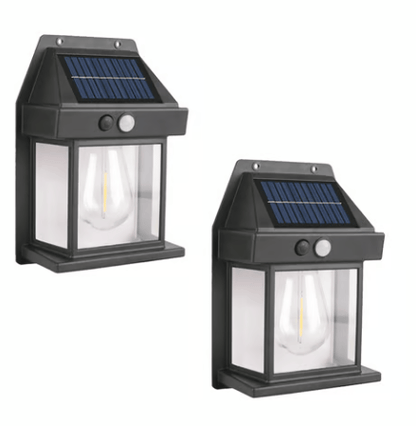 🔥☀️ Solar Wall Lights - Vintage Edison Style with Smart Motion Sensor! ☀️