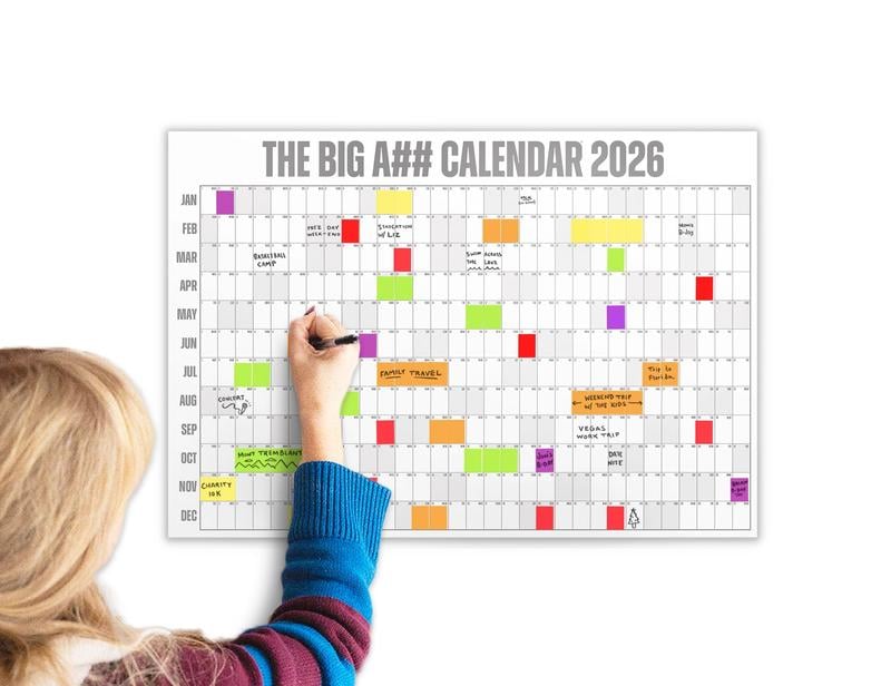 🔥Last Day 50% OFF 📅The Big A## Calendar 2026 - Design Your Amazing 2026!🏃