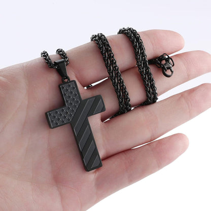 🏆Flash Sale⚡ 50K+ SOLD! Almost Gone-💥🎉✨Flag Cross Necklace.Best Gifts