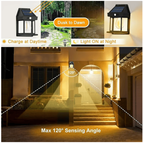 🔥☀️ Solar Wall Lights - Vintage Edison Style with Smart Motion Sensor! ☀️