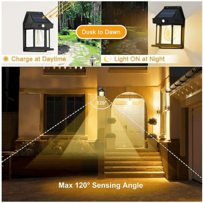 🔥☀️ Solar Wall Lights - Vintage Edison Style with Smart Motion Sensor! ☀️