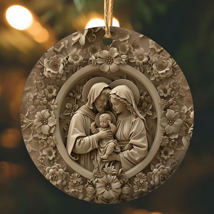 Holy Family Faith Christmas Ornament