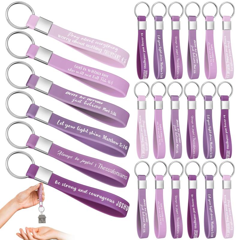 🔥✨24/36/100Pcs Bible Verse Keychain Christian Trendy Keychain Wristlet
