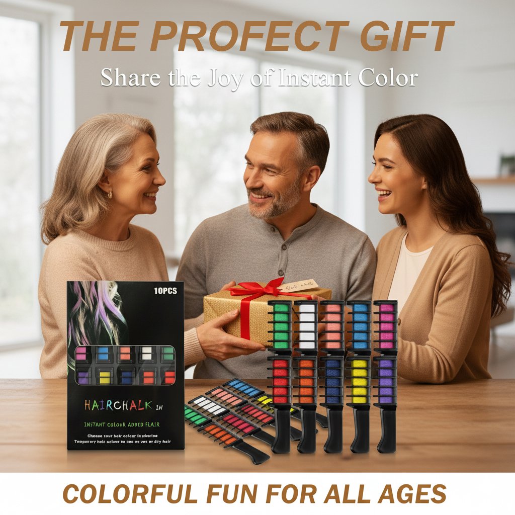 💥This Week's Special Price $15.99🎁 Festive Fun Hair Chalk Combs