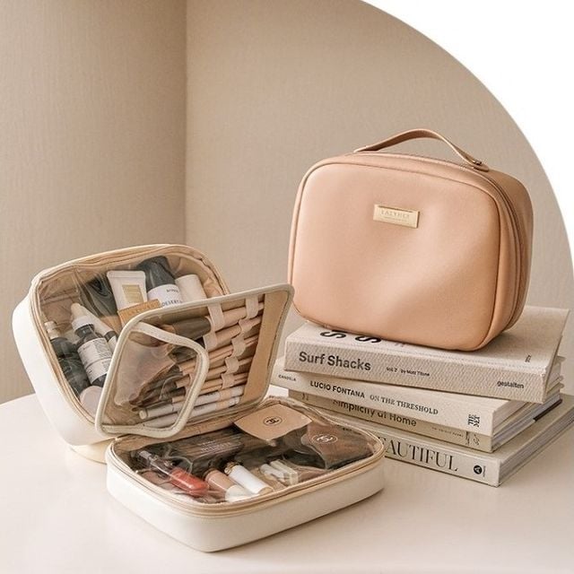 Multi-Compartment Toiletry Cosmetics Bag