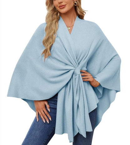 🔥Elegant Shawl Wraps Soft Open Front Poncho Sweater