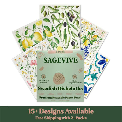 Swedish Dishcloths for Kitchen & Cleaning | 5 Pack