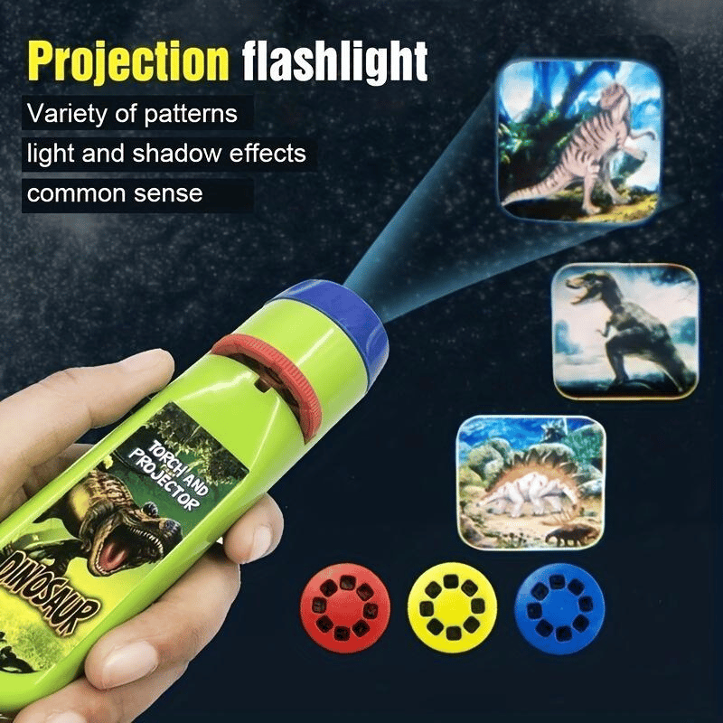 🦖 Dinosaur Projector Flashlight. Portable Dinosaur Projector Flashlight. Night Light Technology Toy For Christmas Gift