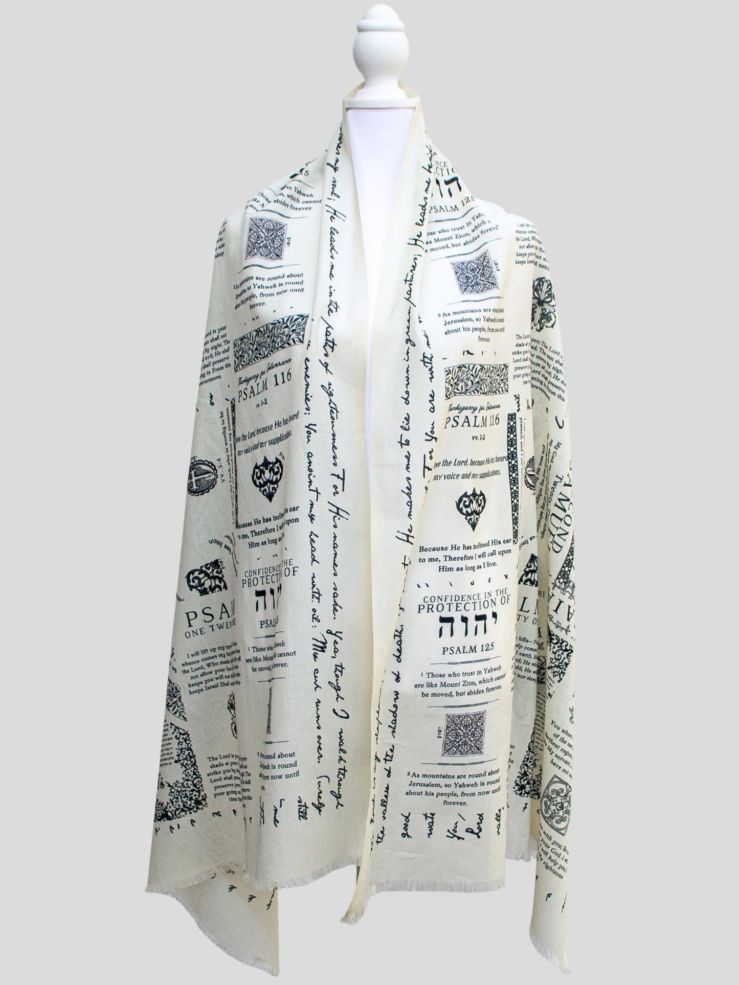 ✝️Handcrafted Christian Prayer Shawl: Protection Bible Verse Scarf. Yeshua Scripture Wrap🙏