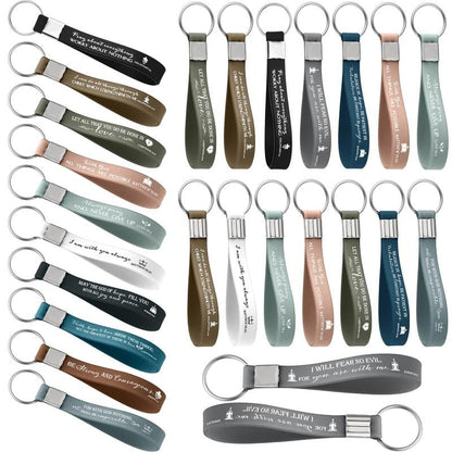 🔥✨24/36/100Pcs Bible Verse Keychain Christian Trendy Keychain Wristlet