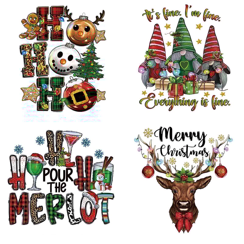 🎄 15PCS Christmas Mystery DTF Transfer Bundle 🎅🔥for T-Shirts. Totes & DIY Gifts