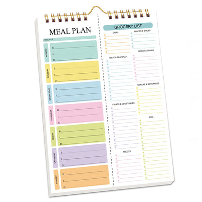 Handmade Bound Weekly Detachable Diet Plan Sheet