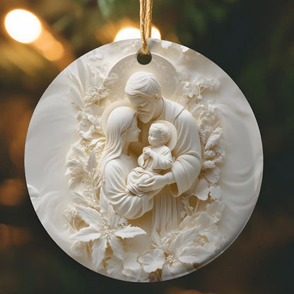 Holy Family Faith Christmas Ornament