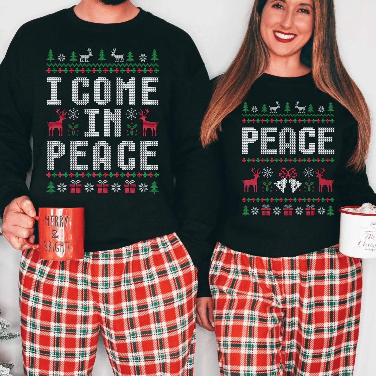 🎅Christmas Sale-49% Off🎄 Funny Ugly Christmas Sweatshirts for Couples