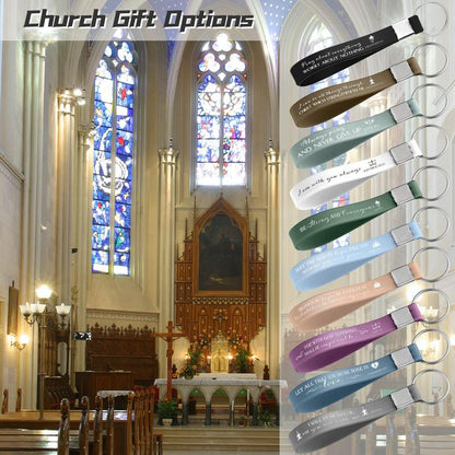 🔥✨24/36/100Pcs Bible Verse Keychain Christian Trendy Keychain Wristlet