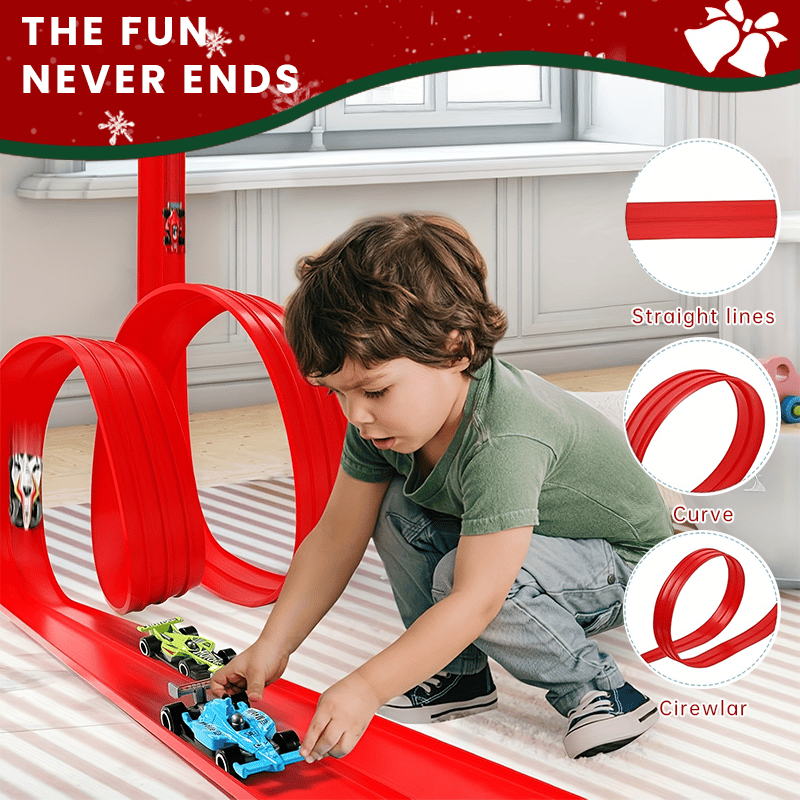 🎄🎁 2025 Christmas Surprise Gift: DIY Hot Wheels Racetrack Racing Toy 🚗✨