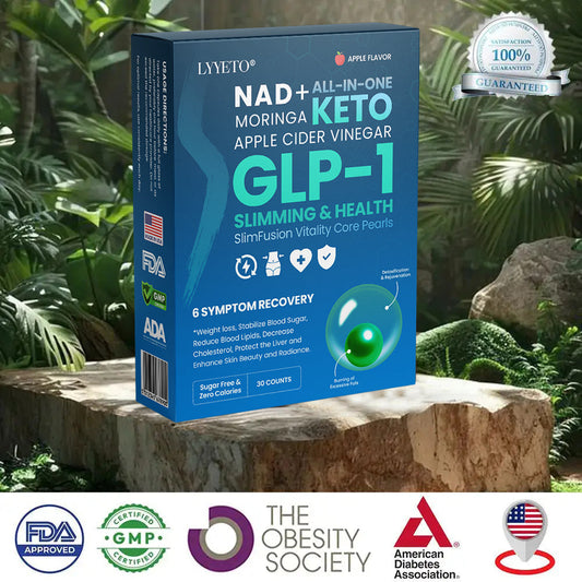 [Official Authorized Store] Lyyeto® GLP-1 Slimming & Health SlimFusion Vitality Core Pearls - NAD+ Moringa & ACV (✅speedy, long-lasting, addressing diabetes, obesity, and cardiovascular diseases) - ⚡Developed by the Obesity Society 🌱ACE 2